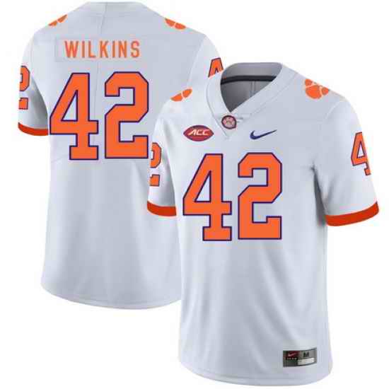 Clemson Tigers 42 Stephone Anthony White Nike College Football Jersey